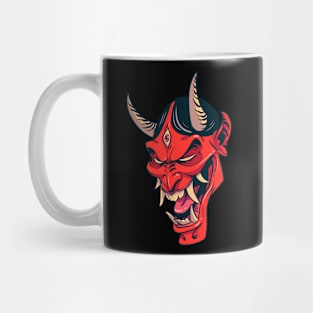 Hannya oni mask cartoon Mug